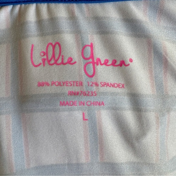 Lillie Green - Red, White, Blue, and Black Checkered Sleeveless Polo Top Size: L - Picture 4 of 5